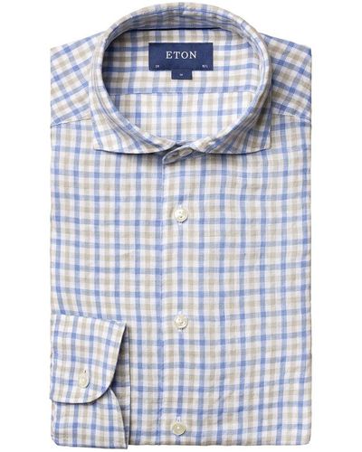 Eton Contemporary Fit Soft Shirt - Brown