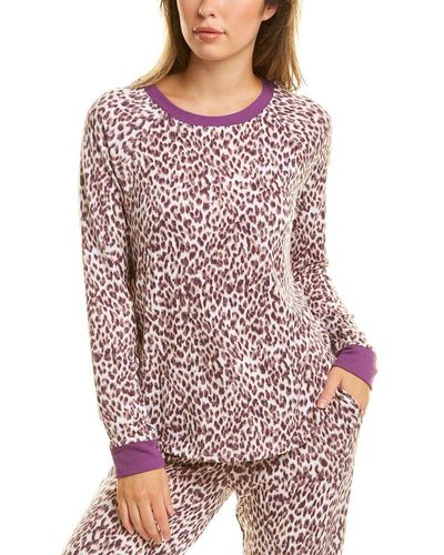 Kensie Crewneck Pullover Sweater - Purple