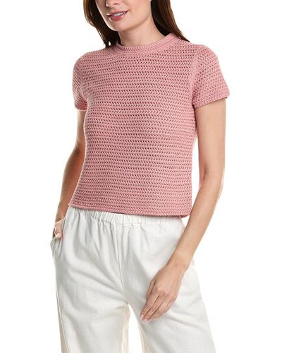 Vince Crochet T-shirt - Pink