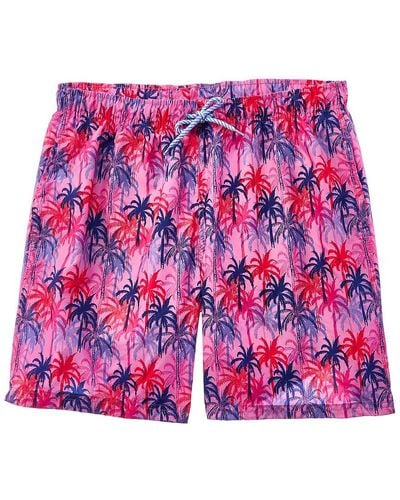 Tailorbyrd Palm Trees Swim Trunk - Pink