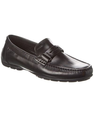 Geox Moner 2 Fit Leather Loafer - Brown
