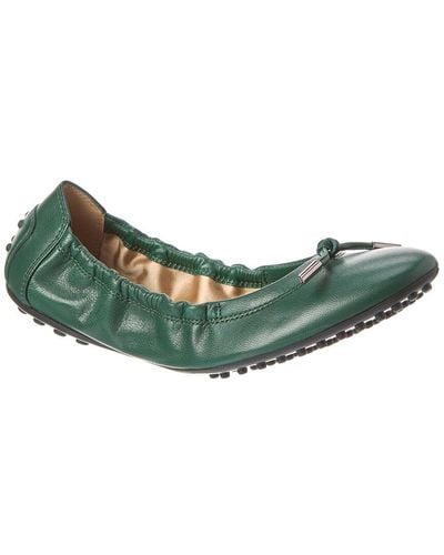 Tod's Leather Flat - Green