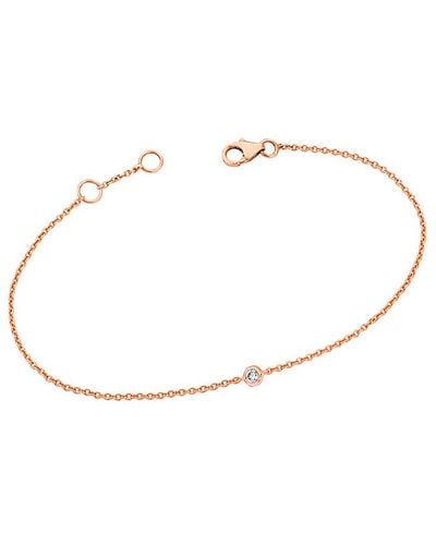 Ariana Rabbani 14k Rose Gold Diamond Solitaire Bracelet - White