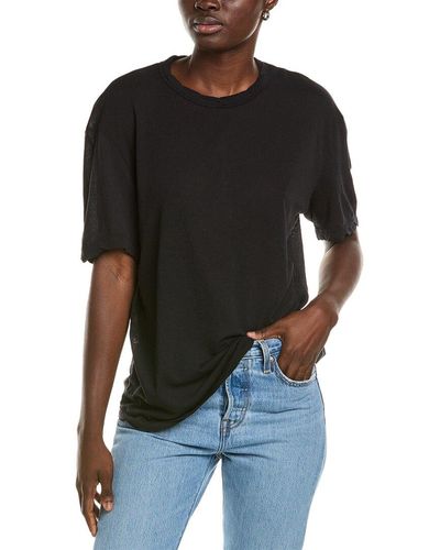 James Perse Crepe Jersey Oversized T-shirt - Black