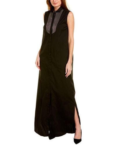 Brunello Cucinelli Silk Maxi Dress - Black