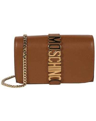 Moschino Leather Shoulder Bag - Brown