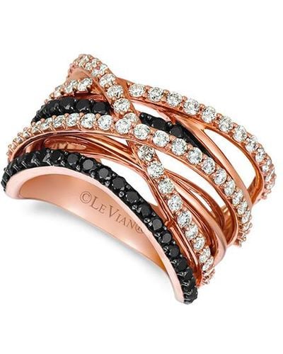 Le Vian ® Exotics 14k Rose Gold 1.56 Ct. Tw. Black & White Diamond Ring - Multicolor