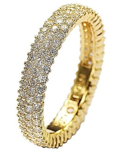 Suzy Levian Gold Plated Cz Eternity Ring - Metallic