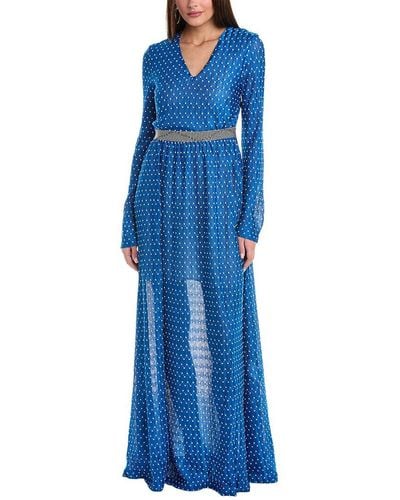 M Missoni Knit Long Maxi Dress - Blue