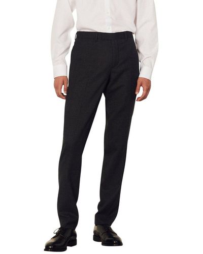 Sandro Berkeley Wool Suit Pant - Black