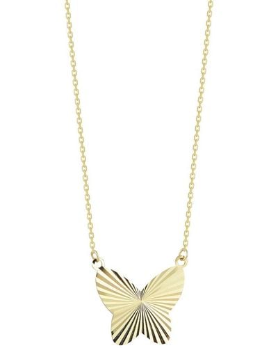 Ember Fine Jewelry 14k Butterfly Necklace - Metallic