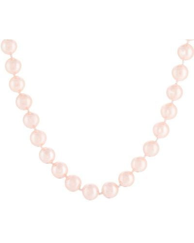 Splendid Silver 10-11mm Shell Pearl Necklace - White