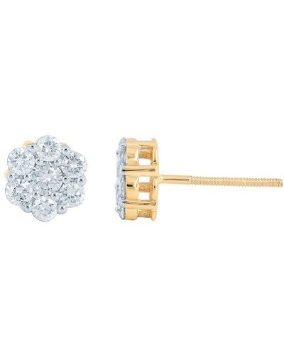 Monary 14k 0.73 Ct. Tw. Diamond Earrings - Metallic