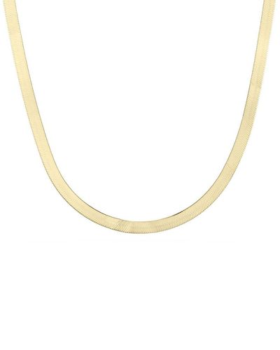 Ember Fine Jewelry 14k Herringbone Chain Necklace - Metallic