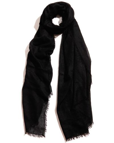 Blue Pacific Bliss Cashmere Scarf - Black