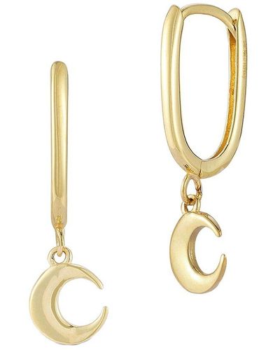 Ember Fine Jewelry 14k Moon Drop Earrings - White