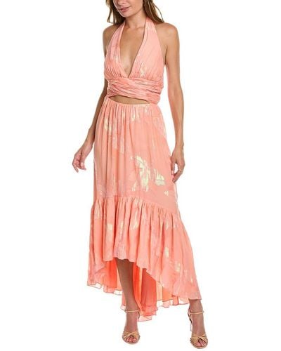 Ramy Brook Anabelle Silk-blend Maxi Dress - Pink