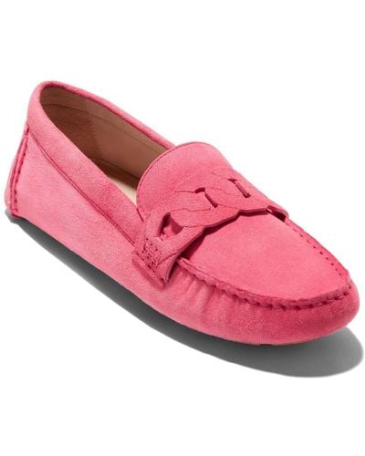 Cole Haan Evelyn Chain Suede Loafer - Pink