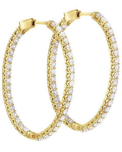 Diana M. Jewels Fine Jewelry 18k 1.40 Ct. Tw. Diamond Hoops - Metallic