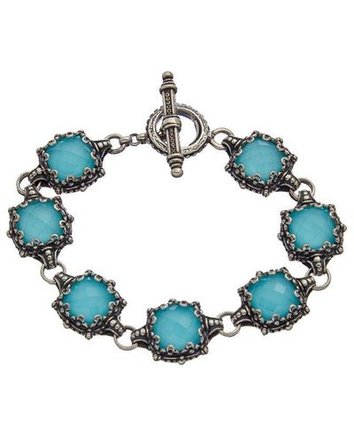 Konstantino Aegean Silver Pearl Bracelet - Blue