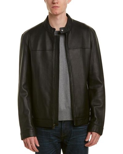 Lambskin leather moto jacket shop cole haan