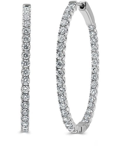 Sabrina Designs 14k 2.28 Ct. Tw. Oval Hoops - White