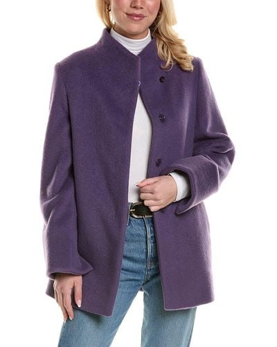 Cinzia Rocca Short Wool & Alpaca-blend Coat - Purple