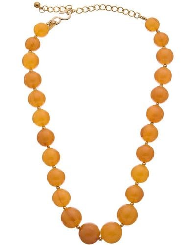Kenneth Jay Lane Plated Bead Necklace - Metallic
