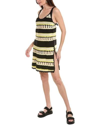 Ganni Crochet Cover-up Slip Dress - Yellow