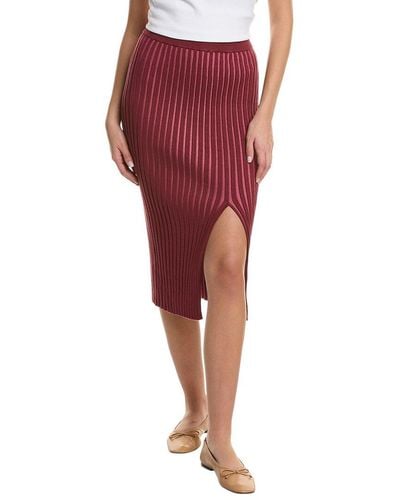 NAADAM Plaited Cashmere-blend Skirt - Red