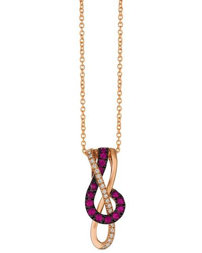 Le Vian ® 14k 0.29 Ct. Tw. Diamond & Passion Rubytm Pendant Necklace - White