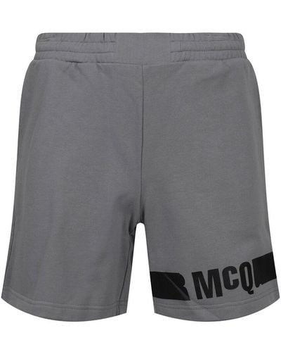 McQ Redacted Logo Sweatshort - Gray