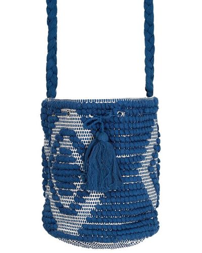 Guadalupe Mochila Bucket Bag - Blue