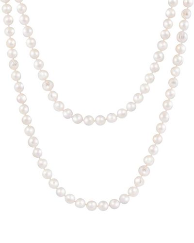 Splendid 9-10mm Pearl Endless Necklace - White