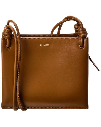 Jil Sander Giro Small Leather Shoulder Bag - Brown