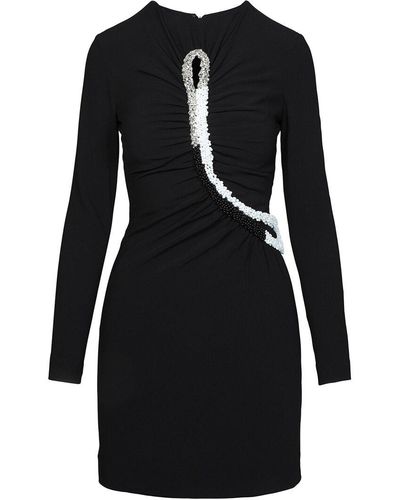 Stella McCartney Leah Embellished Cutout Mini Dress - Black