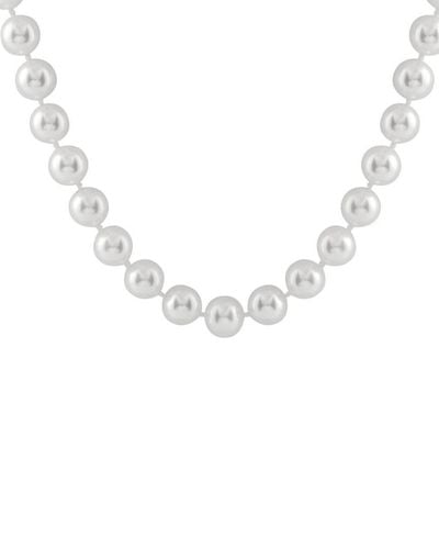 Splendid 14k 8-9mm Akoya Pearl Necklace - Metallic