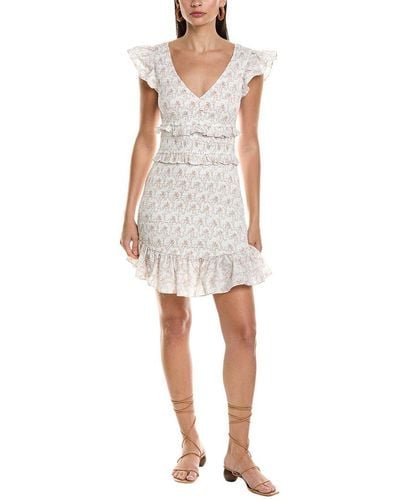 Harper Smocked Mini Dress - White