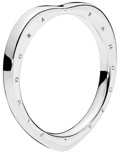 PANDORA Silver Signature Arcs Of Love Ring - White