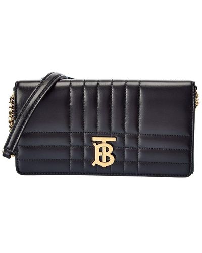 Burberry Lola Leather Wallet On Chain - Black