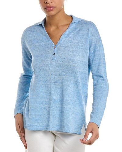 J.McLaughlin Kaylani Linen Sweater - Blue
