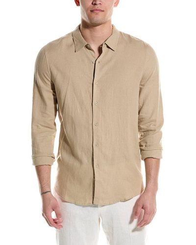 Onia Standard Linen-blend Shirt - Natural