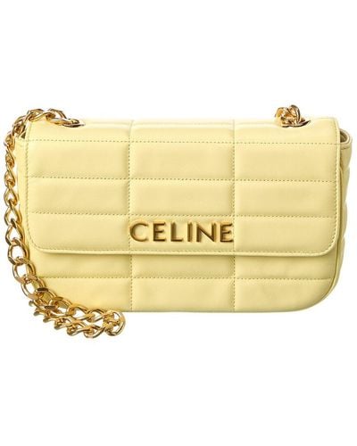Celine Monochrome Quilted Leather Shoulder Bag - Metallic