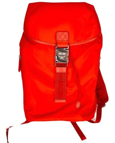 MCM Luft Nylon Backpack - Red