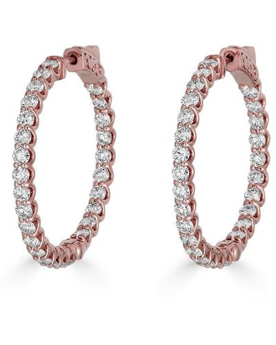 Monary 14k Rose Gold 3.36 Ct. Tw. Diamond Earrings - Metallic