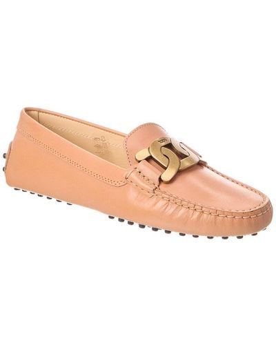 Tod's Kate Gommino Leather Loafer - Pink