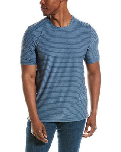 RAFFI Performance Blend Pinstripe T-shirt - Blue