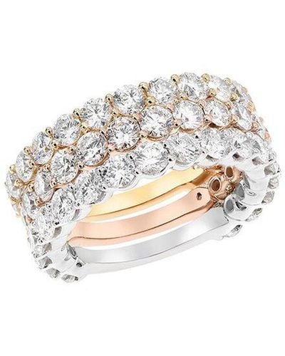 Diana M. Jewels Fine Jewellery 14k Tri-tone 2.43 Ct. Tw. Diamond Eternity Ring - White