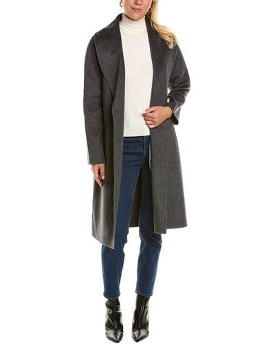 Forte Shawl Collar Wool & Cashmere-blend Coat - Black