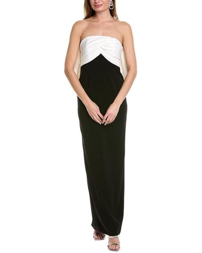 Toccin Draped Bow Gown - Black